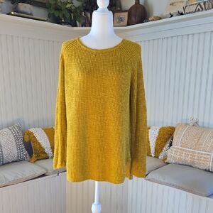 EUC Eileen Fisher Gold Sweater Size Medium